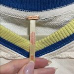 Free People  Rio French Terry V-Neck Pullover Sweatshirt Ivory Size XS Sporty Photo 6