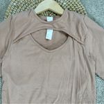 Fabletics Women’s Finely Cutout Seamless Bodysuit Ribbed Shortsleeve Desert XL Photo 0