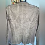 Sebby Collection jacket, distressed faux leather zip Photo 7