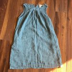 Cynthia Rowley  100% Linen Sleeveless Shift Dress Blue 2 Button Back With Pockets Photo 5