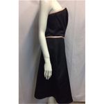 Mori Lee Dress 9 10 Flare Pink Ribbon strapless Photo 5