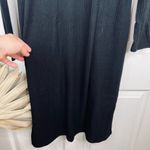 Caslon Women's Black Ribbed Polo Collar Dress Size M Long Sleeve Knee Length Photo 4