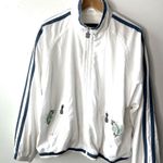 Kaelin Women's white 2 piece white with blue stripe sweatsuit size large Photo 3