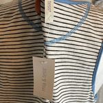 NWT MIA &T ESS Tank Dress. Size Large. White/blue with black stripes‎ White Photo 5