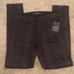 joe's jeans NWT  coated skinny ankle in plum snakeskin Photo 3
