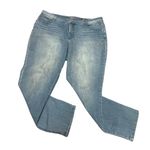 Style & Co Blue Distressed Slim Straight Leg Denim 18W Photo 0