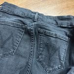 Mother Looker Ankle Fray Skinny Jeans in Night Hawk 24 Black Photo 6