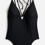 J.Crew NWT  Strappy Plunge with Beads One-piece Swimsuit Size 12 Photo 0