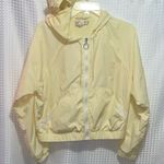 Pink republic JUNIOR'S  YELLOW CROPPED WINDBREAKER JACKET M MRSP $54.00 Photo 0