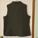 New Direction New Directions Olive Quilted Vest with Leopard Lining Photo 2