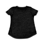 Maurice's Raised on Dolly Dark Gray Black Burnout Shirt Gold Font Boots Size M Photo 1