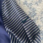 Nike Golf Dry-Fit Quarter Snap Blue Striped Long Sleeve Top Size Large Photo 5