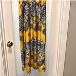Magic  Yellow Paisley Maxi Dress Size M • Adjustable Straps • Boho Preppy Photo 6