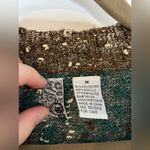Buckle BKE Belted Waist Tweed ChunkyKnit Boho Earthy Brown Turquoise Sweater Med Photo 15