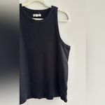 Madewell Highneck Black Tank Top, Casual Basic Layering Tank, Size Large Photo 3