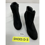 Womans Wedge Ankle Boots Eu 41 Us 10 Side Zip Round Toe Black Photo 2