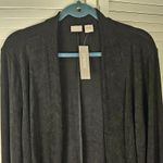 Chico's NWT Travelers Womens Black Tie Front Long Cardigan Sweater Jacket 3 XL Photo 2