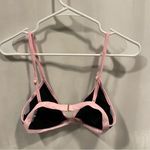 DIXXON NWT black pink peonies tanning suit bikini top swim beach pool triangle Size XL Photo 8