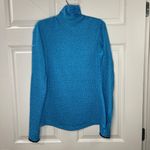 Nike Pro Half Zip Pullover Womens Size Medium Blue Polka Dot Long Sleeve Dri-Fit Photo 2