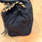 Betsey Johnson  Betseybille canvas Black shoulder Satchel with Floral Embroidery Photo 2