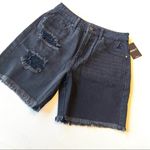 Forever 21  Distressed Black Denim Long Shorts Photo 3