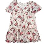 Abercrombie & Fitch  Women's L Floral Trapeze Mini Dress Short Sleeve Cottagecore Photo 1