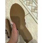 Eileen Fisher Platform Wedge Taupe Leather Strappy Size 8.5 NWOB Photo 3