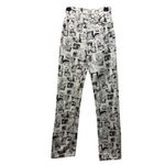 Reformation  Comic Newsprint High Rise Straight Long Jeans Size 24 Photo 6