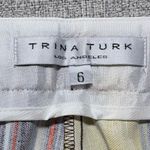 Trina Turk  Multicolor Striped Ankle Crop Pants with Button Detail Size 6💛 Photo 9