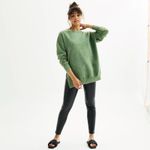 SO  Juniors Oversized Weekend Tunic XL Green Long Sleeve Pullover Lightweight NWT Photo 3