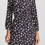 Rebecca Taylor  Holly Flower‎ 100% Silk Floral Print Long Sleeve Dress Size 6 Photo 0