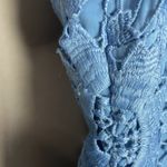 Talbots  Dress Sunflower Lace Sheath Short Sleeve Cornflower Blue Size 6 Feminine Photo 9