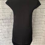 EXPRESS women XS black V-neck cap sleeve shift dress w/satin bottom Photo 10