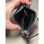 Coach Wristlet Womens Black White Signature C Coated Canvas Patent Strap Bag Photo 5