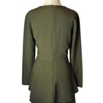 Hutch Dress Women 4 Olive Green Long Sleeve Tiered Skirt Mini Dress Party Career Photo 3