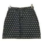 Molly Bracken Denim Printed Mini Skirt Photo 0