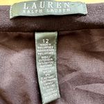 Ralph Lauren Lauren  Skirt Pleated Flare A Line Mini Side Zip Black 12 38" Photo 1