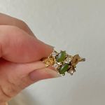 UNCAS Jade Leaf Marquise Gold Ring “Leifa” Green Earthy Bohemian Victorian Femme Jewelry Photo 12