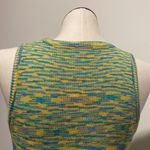 Bodycon Dress lime green yellow Sexy Y2K Halter Sleeveless NWT Sz Large Blue Photo 5