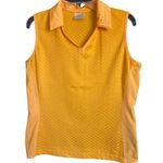 Nike Bright Orange Golf Dri-fit Waffle Texture Sleeveless Polo Size Large Photo 1