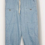 Urban Daizy  Railroad Stripe Pull On Denim Pants Jeans Large Pockets Size L‎ Photo 0