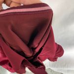 OnTwelfth Burgundy Belted Wide Leg Jumpsuit XL‎ Satin Puff Sleeve Formal Red Photo 11