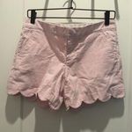 Lilly Pulitzer Buttercup Shorts Pink Stripe Seersucker Scallop Hemp Pink Size 4 Photo 0