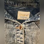 High end denim bejeweled dress with ruffled skirt Blue Size M Photo 4