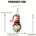 Festive Gnome Acrylic Earrings Photo 3