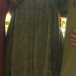 Altar'd State Green Open Shoulder Dress Photo 2