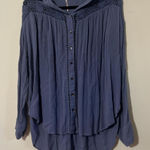 Free People  Women's Blue and Navy Blouse Photo 0
