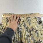 Vintage Y2K Sz L Maxi Skirt Tiered Gauze Beige Boho Cottagecore Floral Prairie Yellow Size L Photo 8