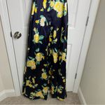 May Queen floral strapless embellished belt maxi gown‎ size 4 wedding guest Yellow Photo 10