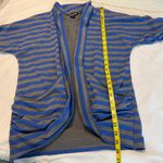 Wet Seal Vintage Y2K  Open Front Striped Blazer Jacket Size Medium Blue Gray Photo 7